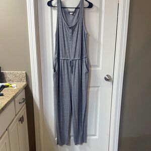GAP Gray Sleeveless Jumpsuit w/ drawstring